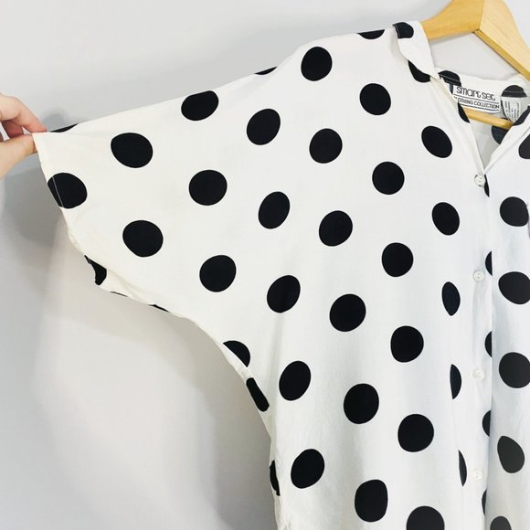 Smart Set | Vintage Polkadot Blouse - Picture 2 of 3